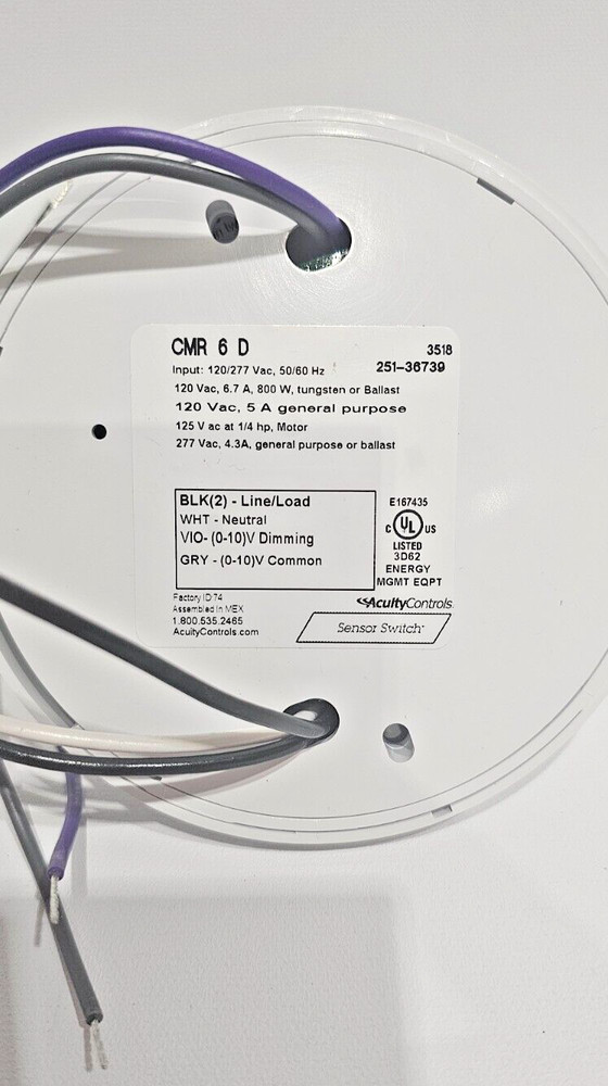 Acuity Control CMR 6 D Sensor Switch High Bay 360 NEW