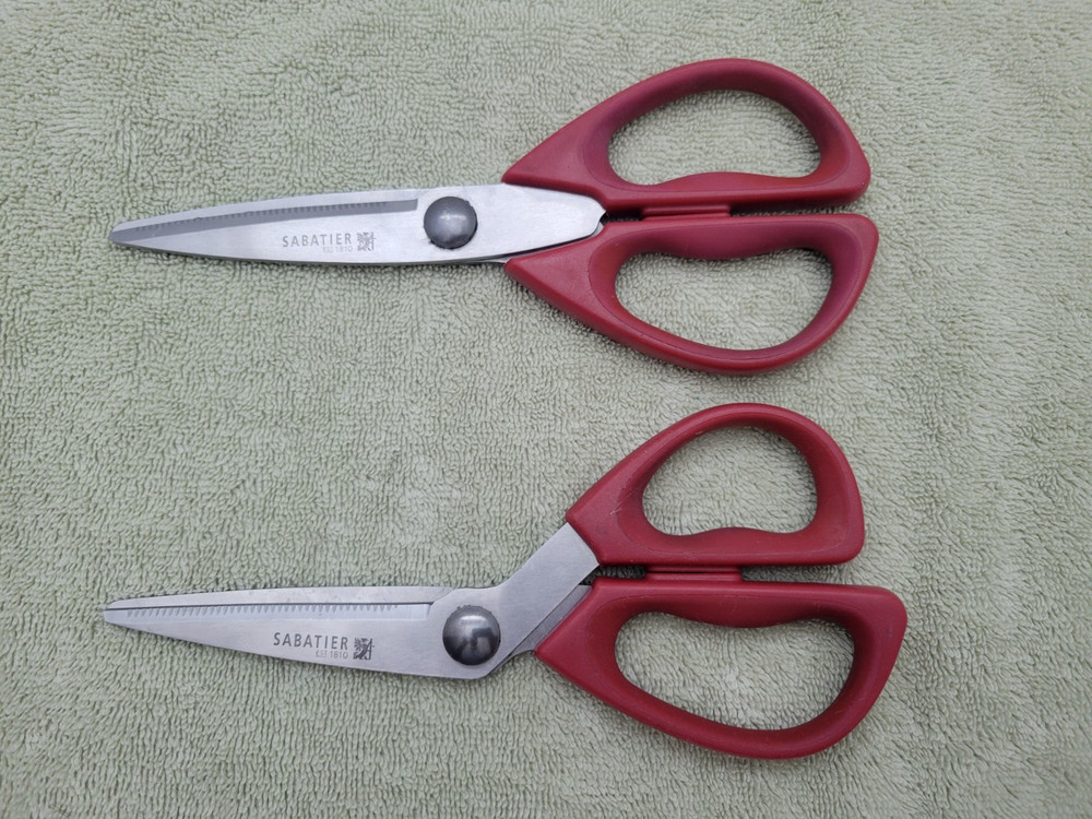 Sabatier All Purpose Shears Scissors  Set, Bent & Straight - 8"