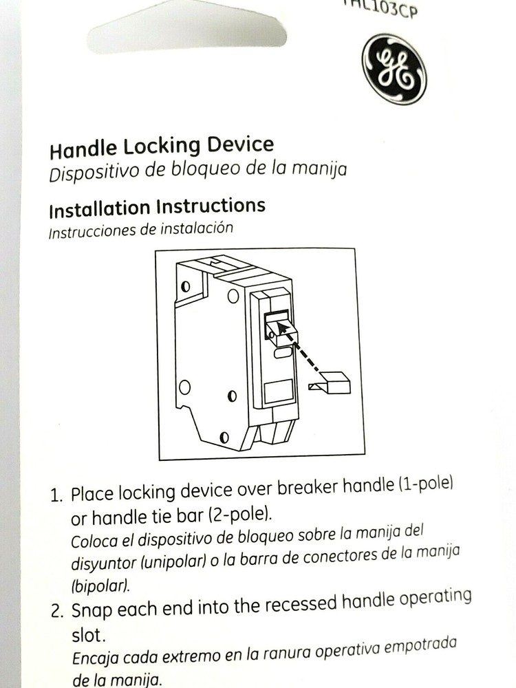 GE THL103CP Handle Locking Device Non-Padlocking For One Pole 1" THQL Breaker