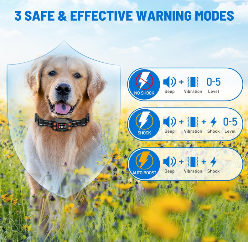 TQT GPS Wireless Dog Fence, 3 Warning Modes, Radius 25-999 Yards