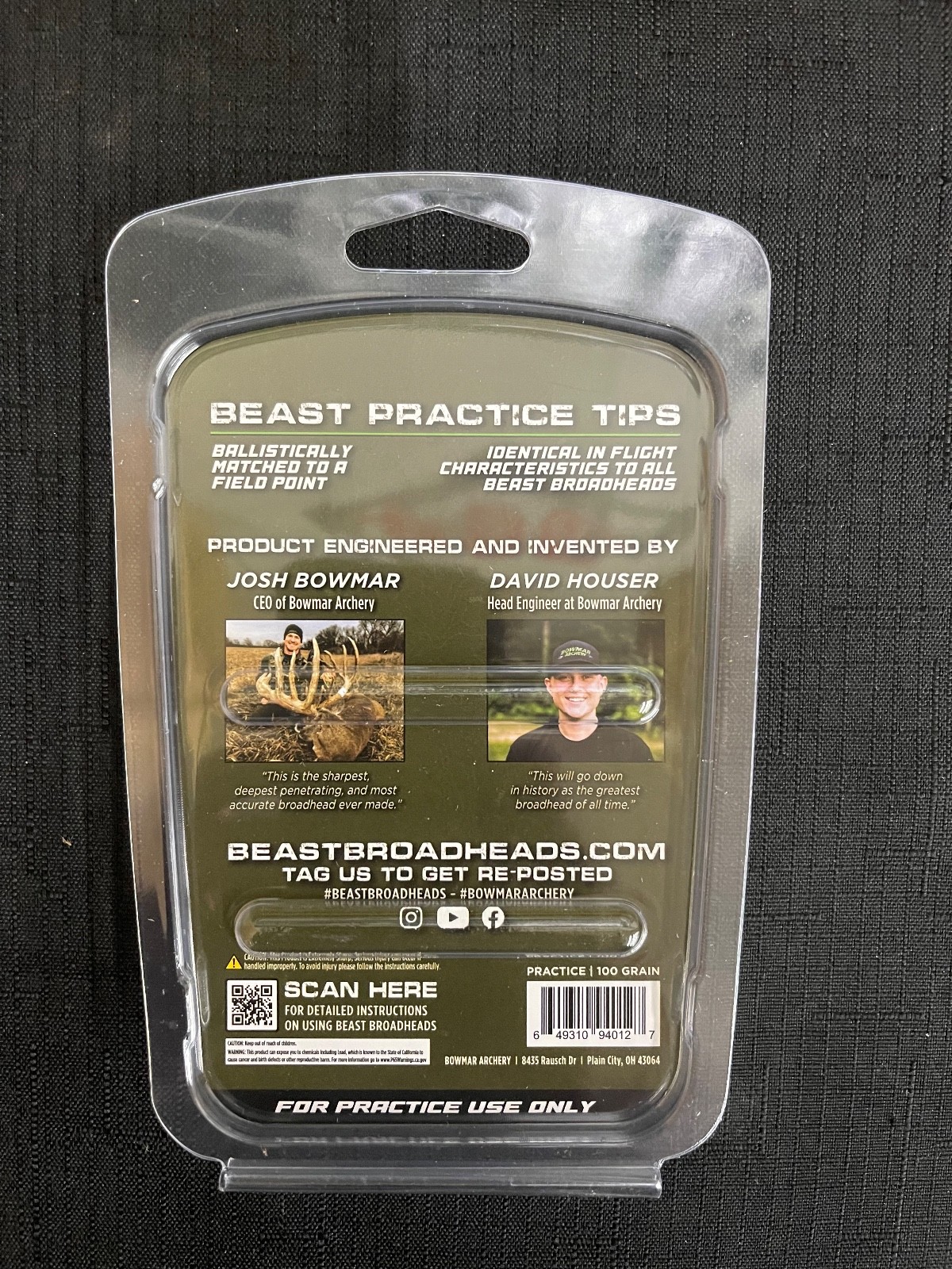 BEAST Broadheads Practice Tips 100gr 3 Pack BRAND NEW