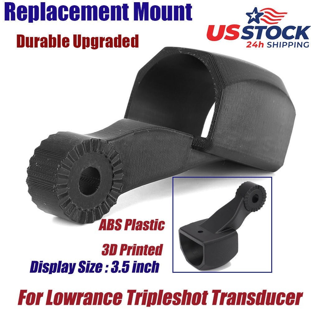 Upgraded Replacement Mount For Lowrance Tripleshot Transducer Bracket 3D-Printed
