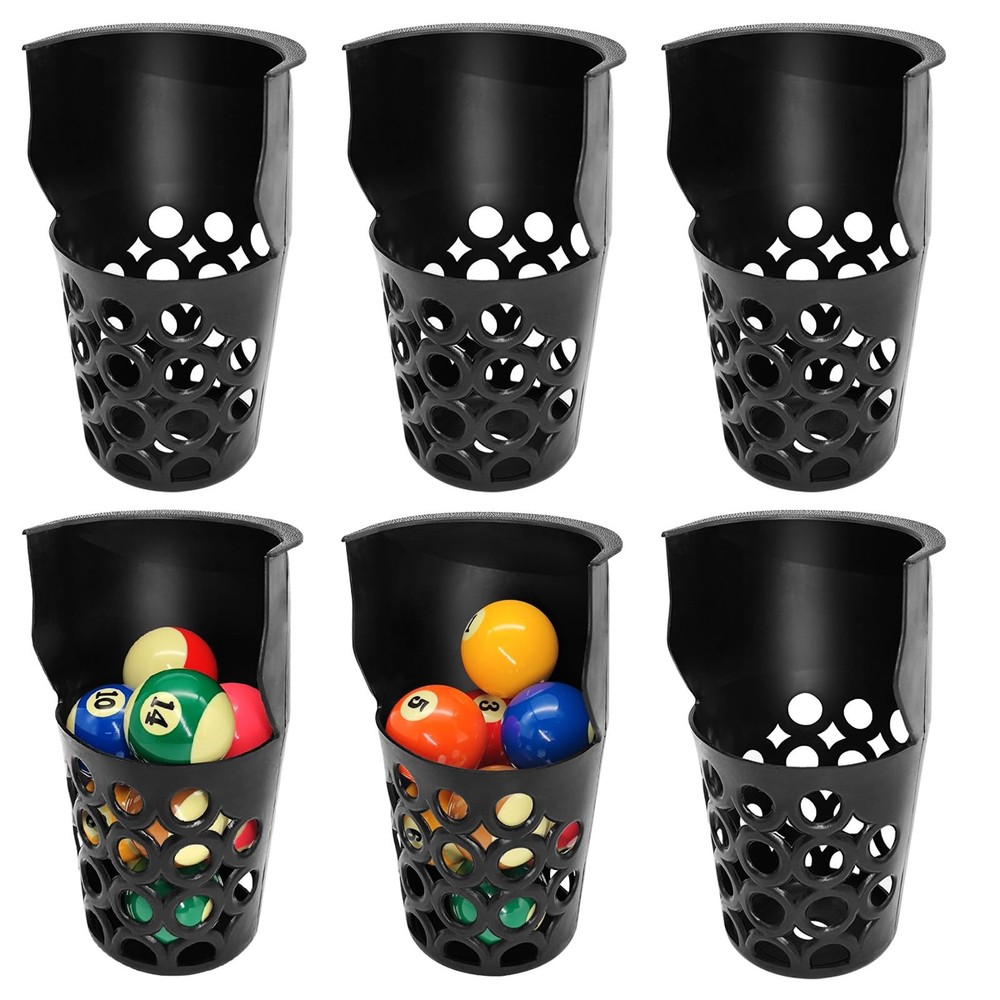 Pool Table Pockets Replacement Pockets for Billiard Table Set of 6 Large Capa...