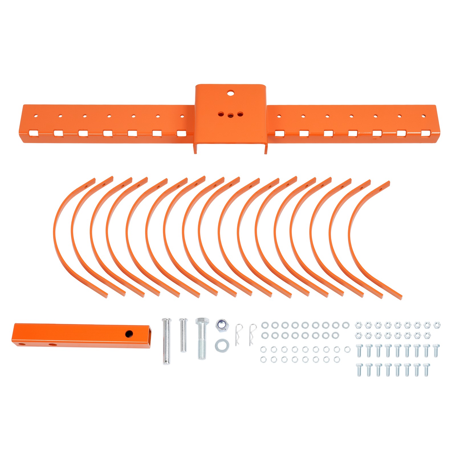 48" Landscape Rake Pine Straw Rake Rock Rake For 2" Receiver Tractor ATV/UTV