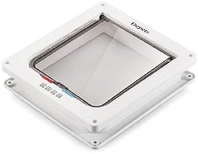 Compact Weather-Resistant Cat Door – 4 Switching Modes for Maximum Control