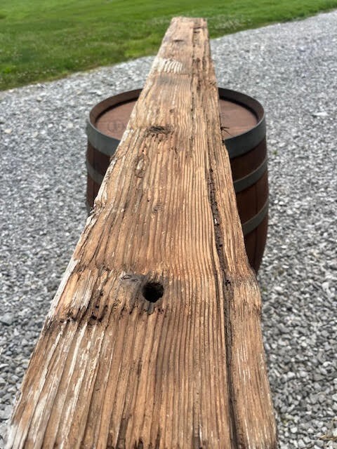 126 Mantle 82"x7"x5" Fireplace, Stained, Solid, Rustic, Salvage, Farm, Beam