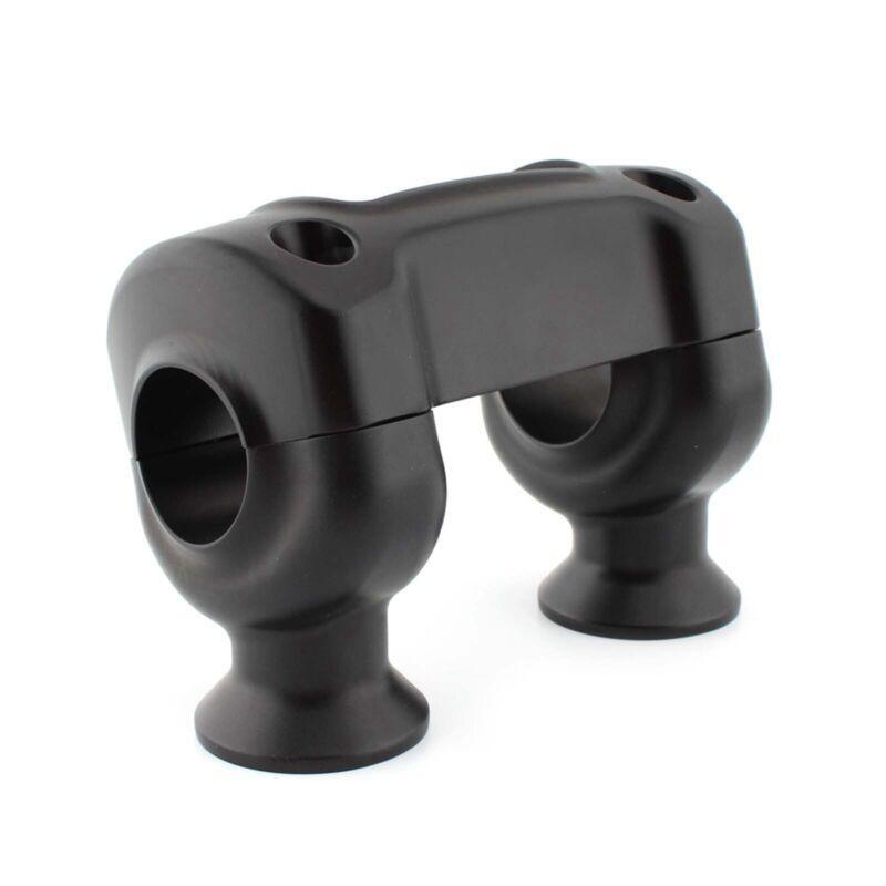 CNC Height Riser Handlebar Clip Adapter Black For Harley Softail Dyna Fat Bob