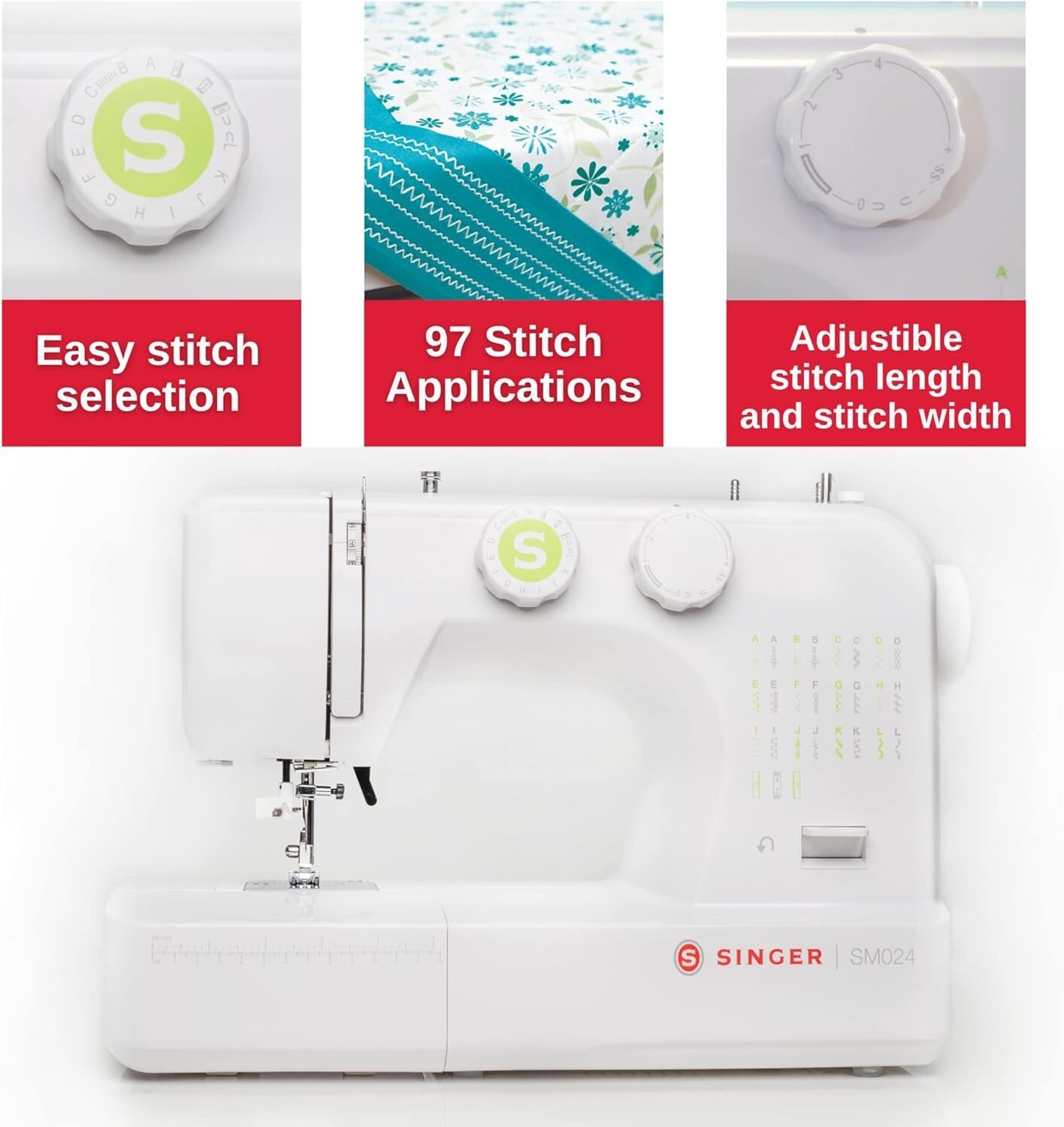 Singer SM024 Sewing Machine Green - Certified Refurbished