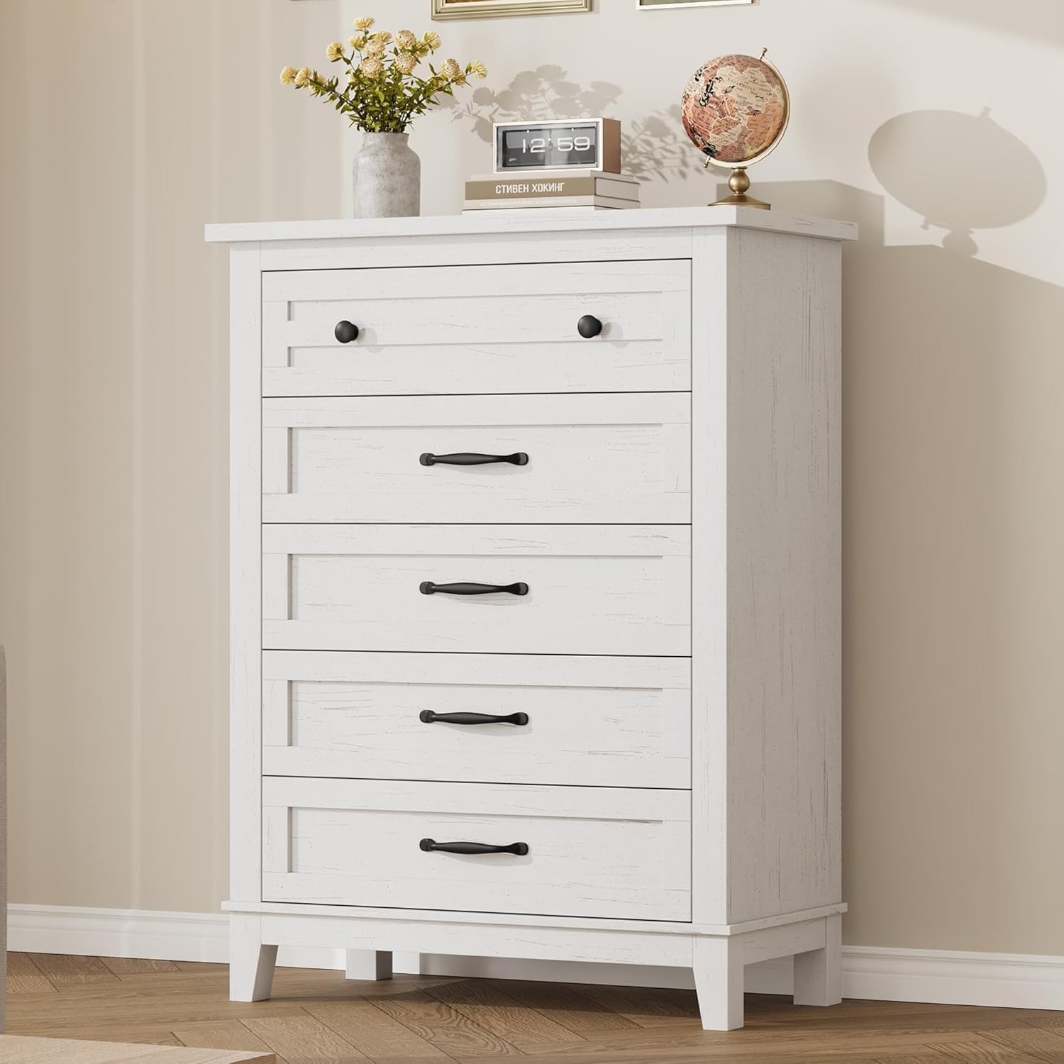 5 Dresser for Bedroom, 41.3'' Tall Vertical Drawer Dresser with Large Storage