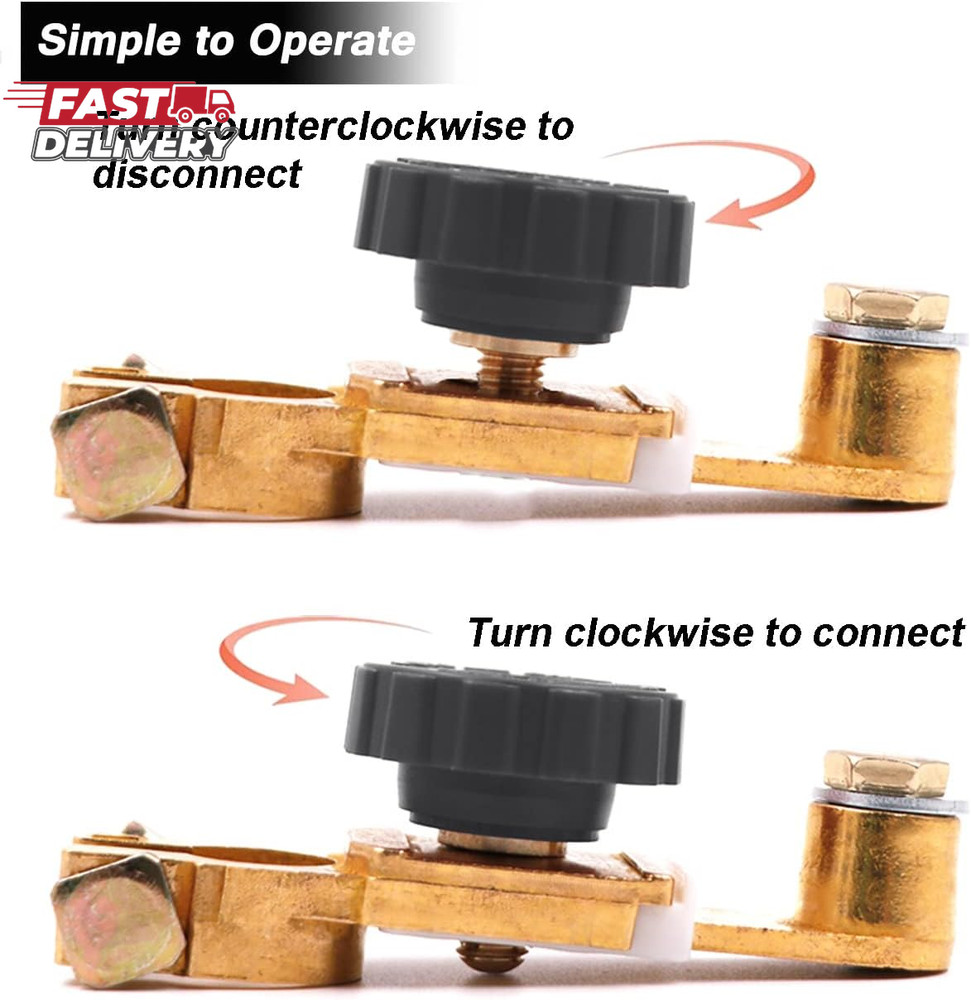 Top Post Battery Disconnect Switch - Quick Disconnect Battery Cut off Switch for