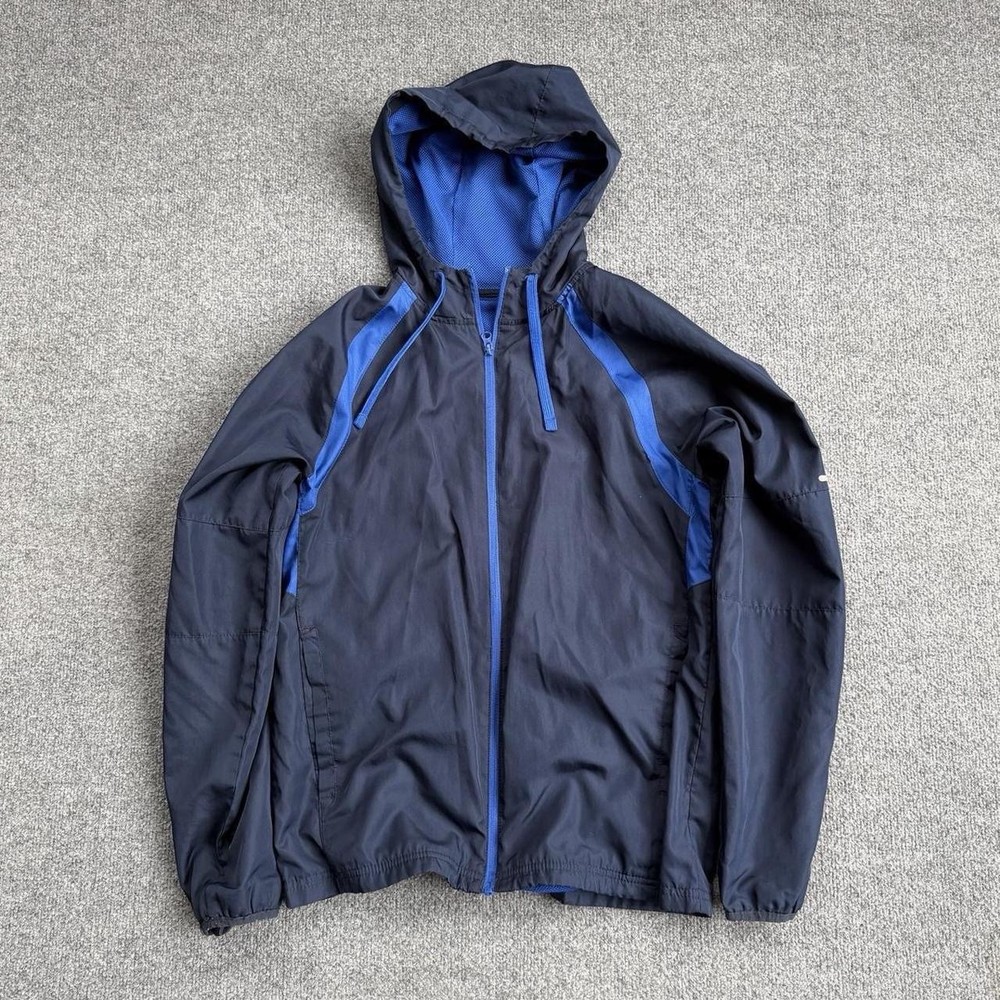 Starter Blue Navy Nylon Track Jacket Men’s Size Small