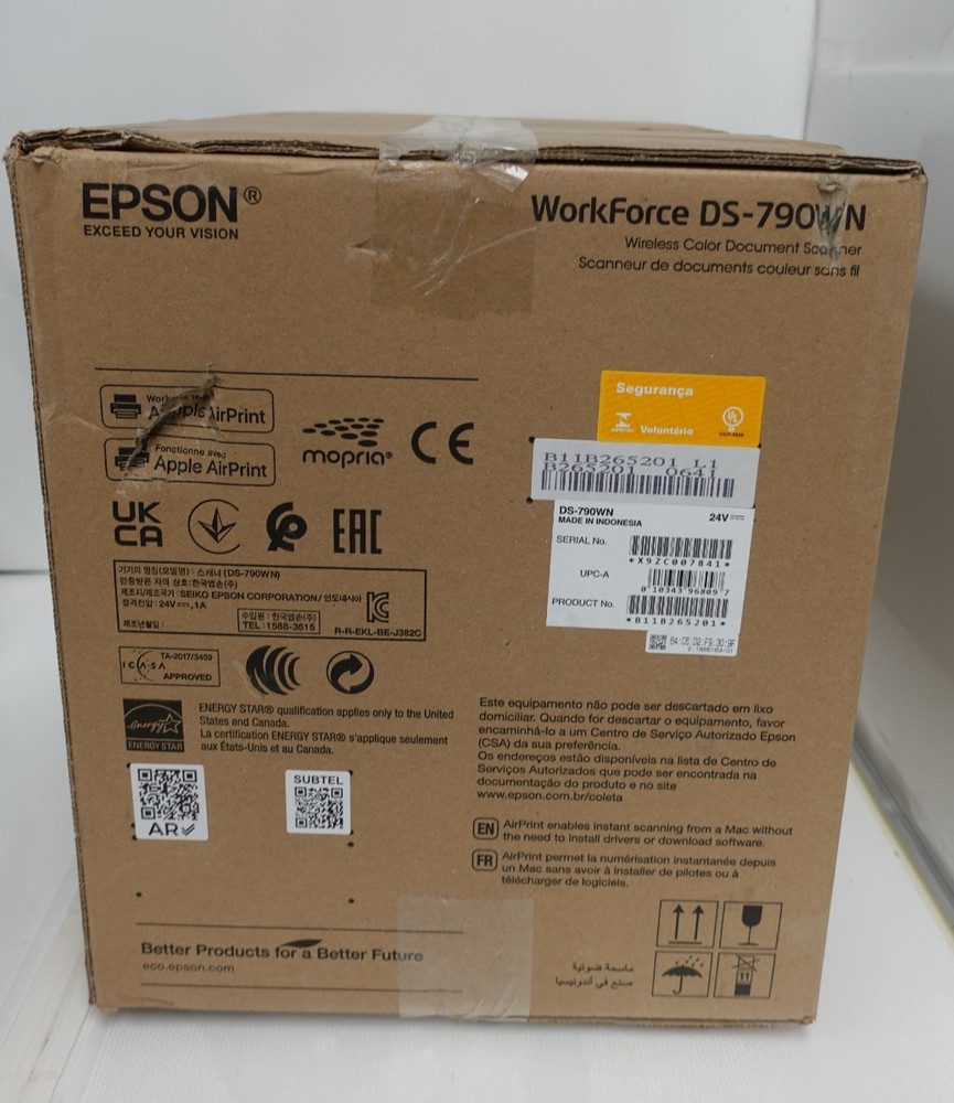 Epson WorkForce DS-780N Wireless Color Document Scanner