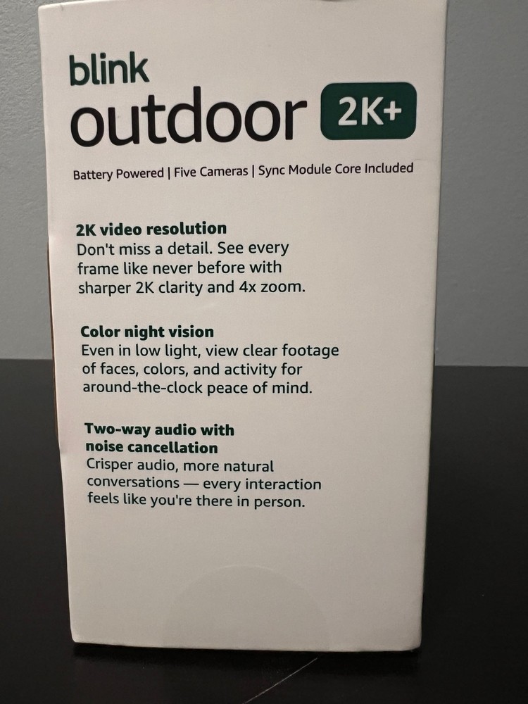 Blink 5-Camera Outdoor 2K+ Wireless Security Cameras w/Sync Module B0F95XVBFS