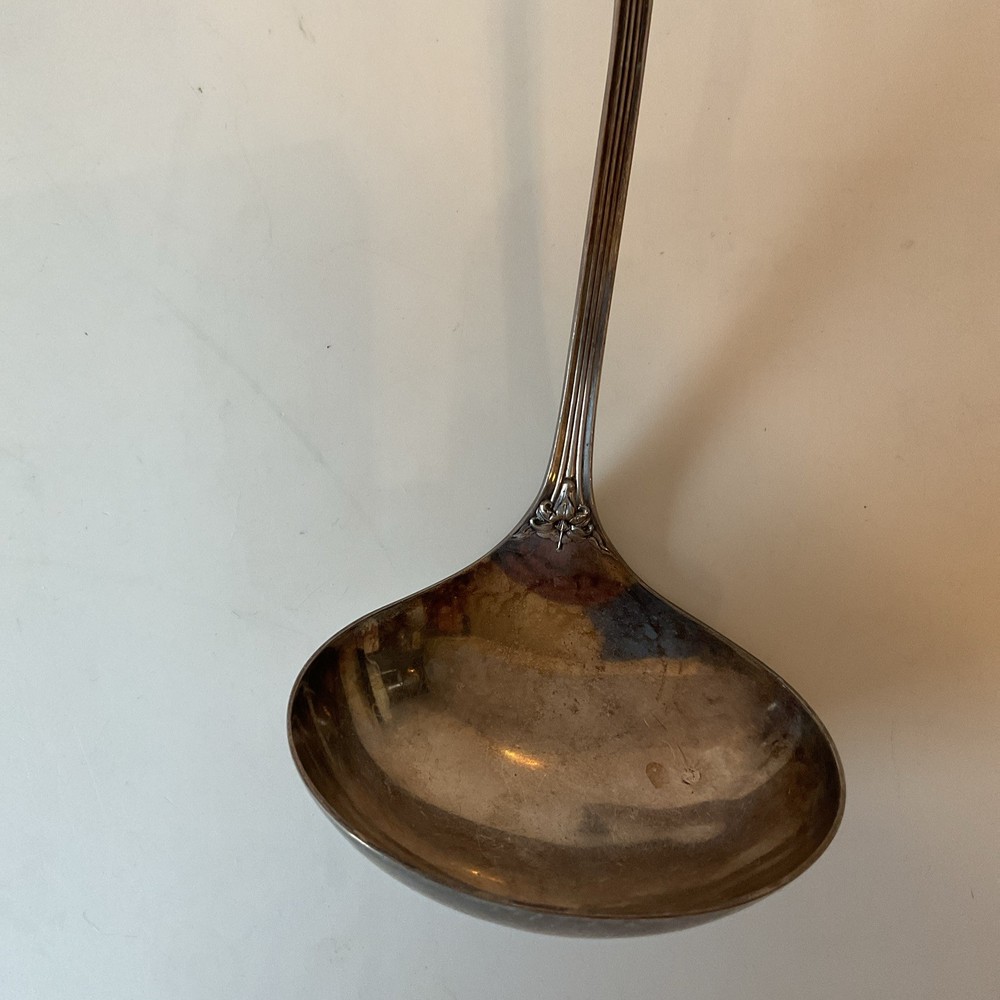Ladle 12.5” Silver-plate 1901 Antique Reed & Barton Tiger Lily Extra Large Bowl