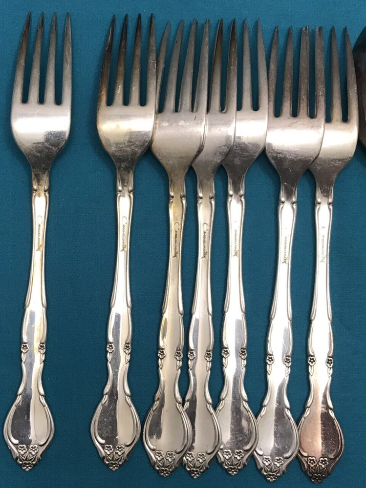 20 Pc AFFECTION Silverplated FORKS + SERVING Community Casserole Cold Meat Pie