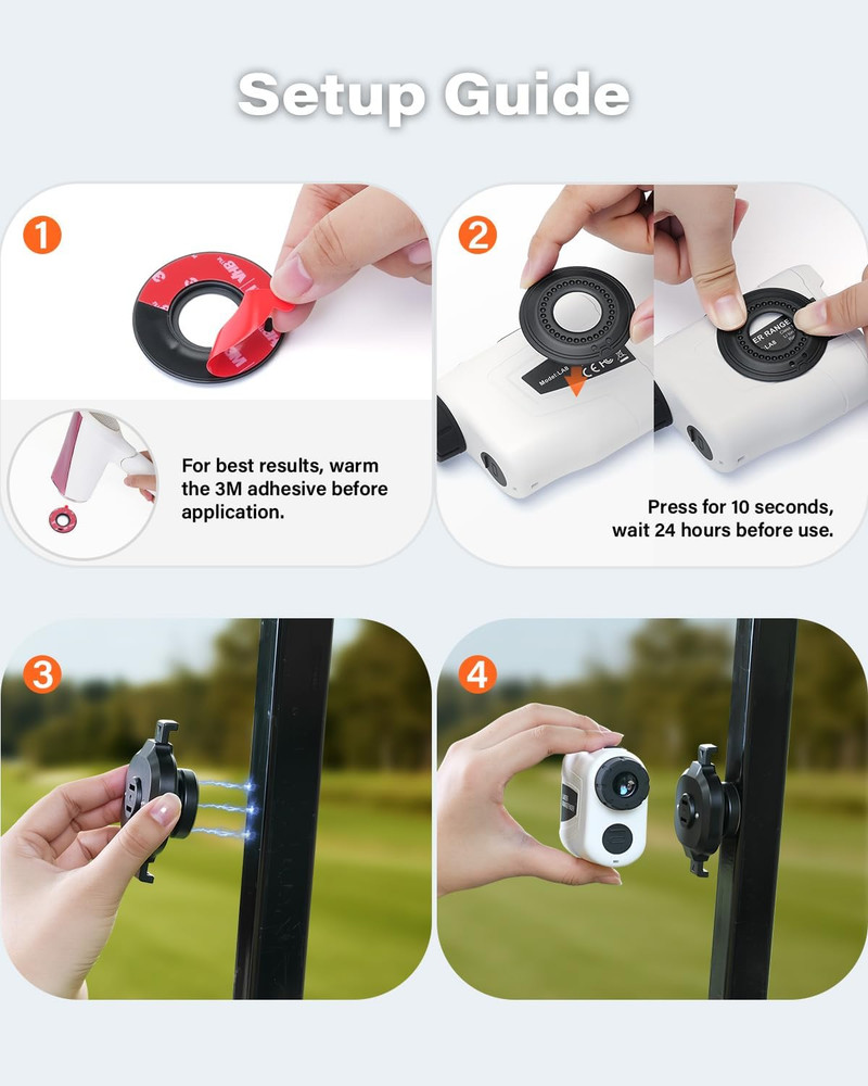 A2C Magnetic Range Finder Holder One-Lock Golf Rangefinder Mount