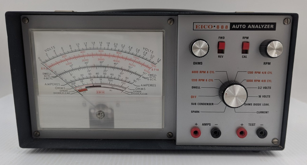 EICO Model 888 Auto Analyzer Engine Analyzer Meter Manual Untested As Is