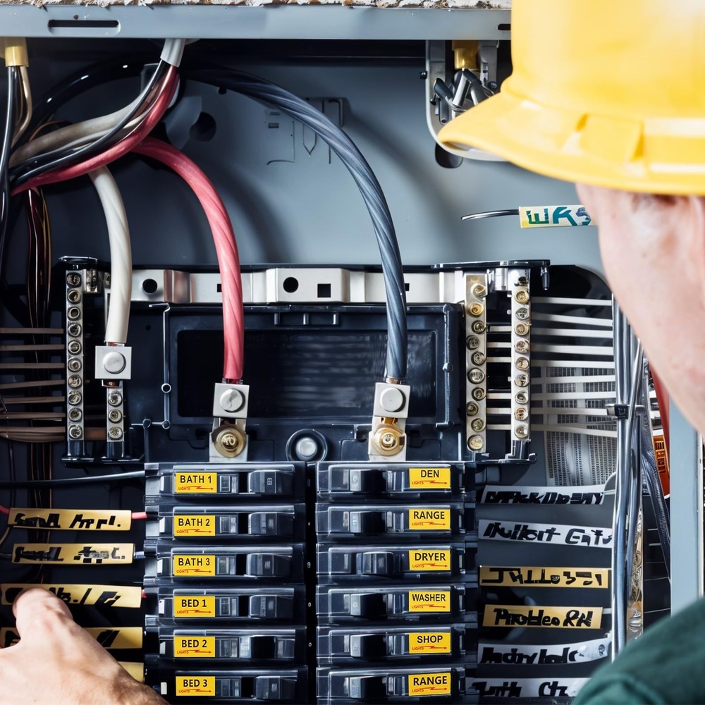 2 Sheets/258Pcs Circuit Breaker Labels, Self-Adhesive Electrical Panel Labels...