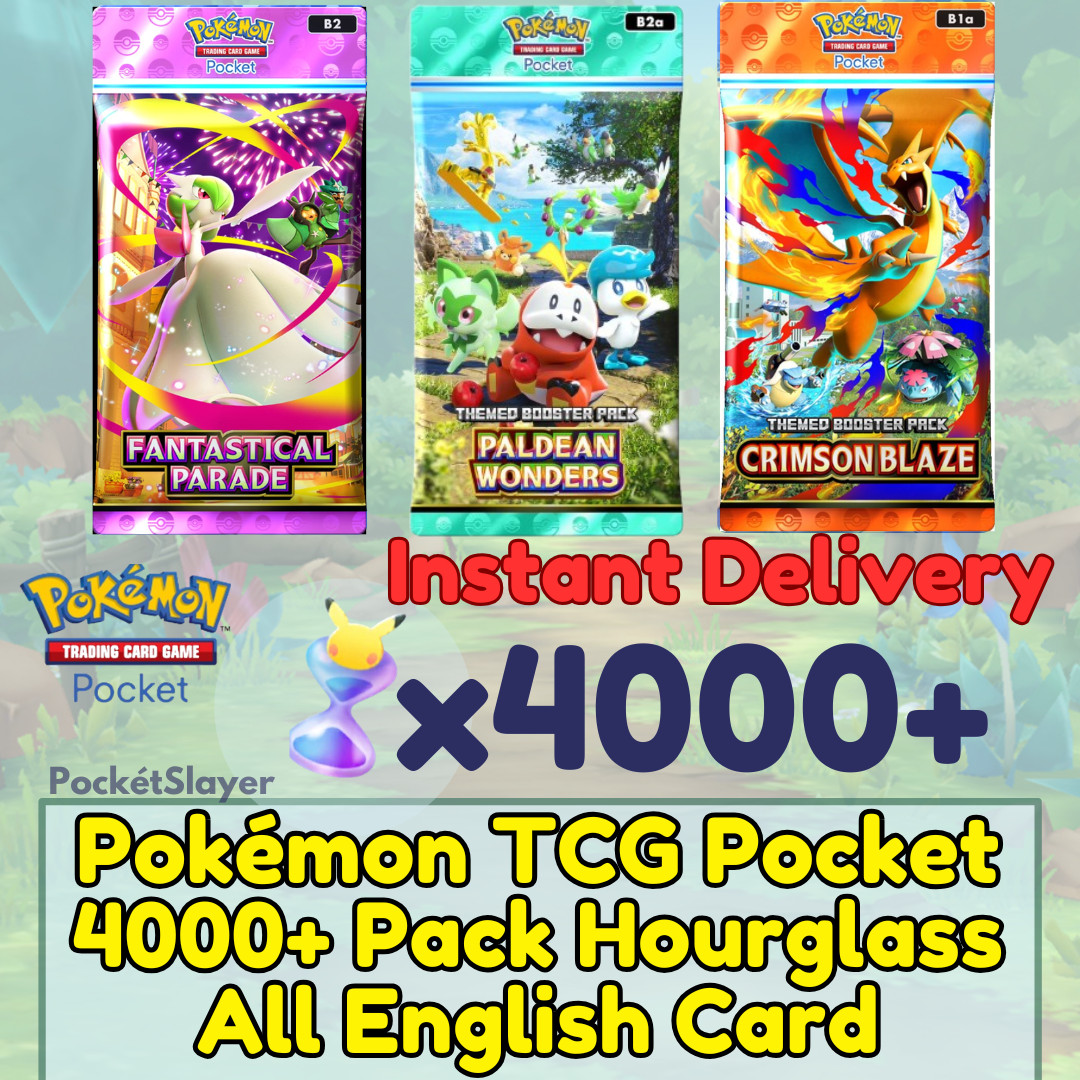 【ENGLISH CARD】Pokemon TCG Pocket Trading Card Game with 4000+ Pack Hourglass HG