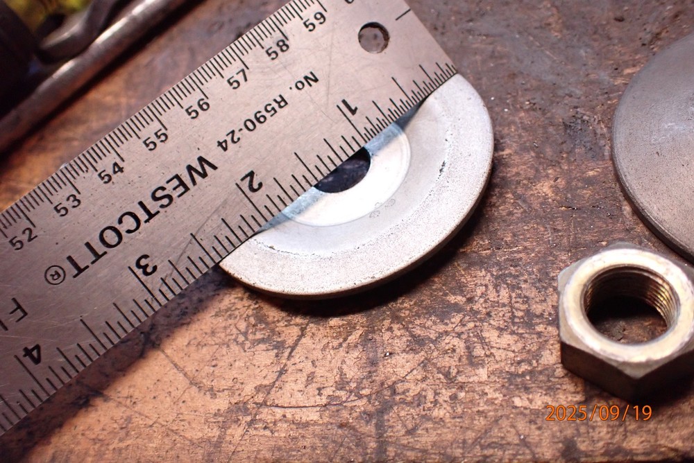 LEFT SIDE ARBOR NUT AND FLANGES FOR DAREX M1 DRILL SHARPENER GRINDER