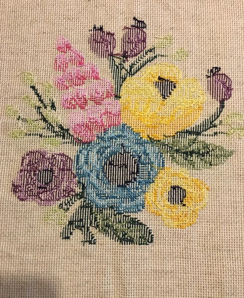 Finished Cross Stitch Flowers