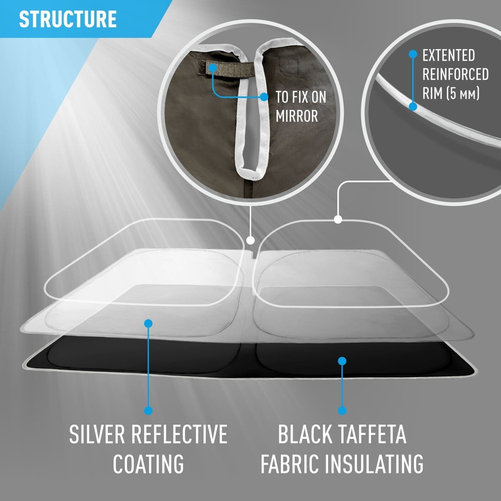Windshield Sun Shade for 2018-2026 Jeep Wrangler