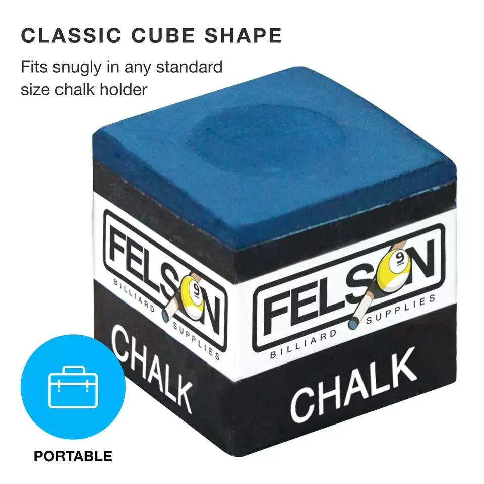Felson Pool Chalk Cubes | Pool Table Accessories for Table Billiards | Pool C...