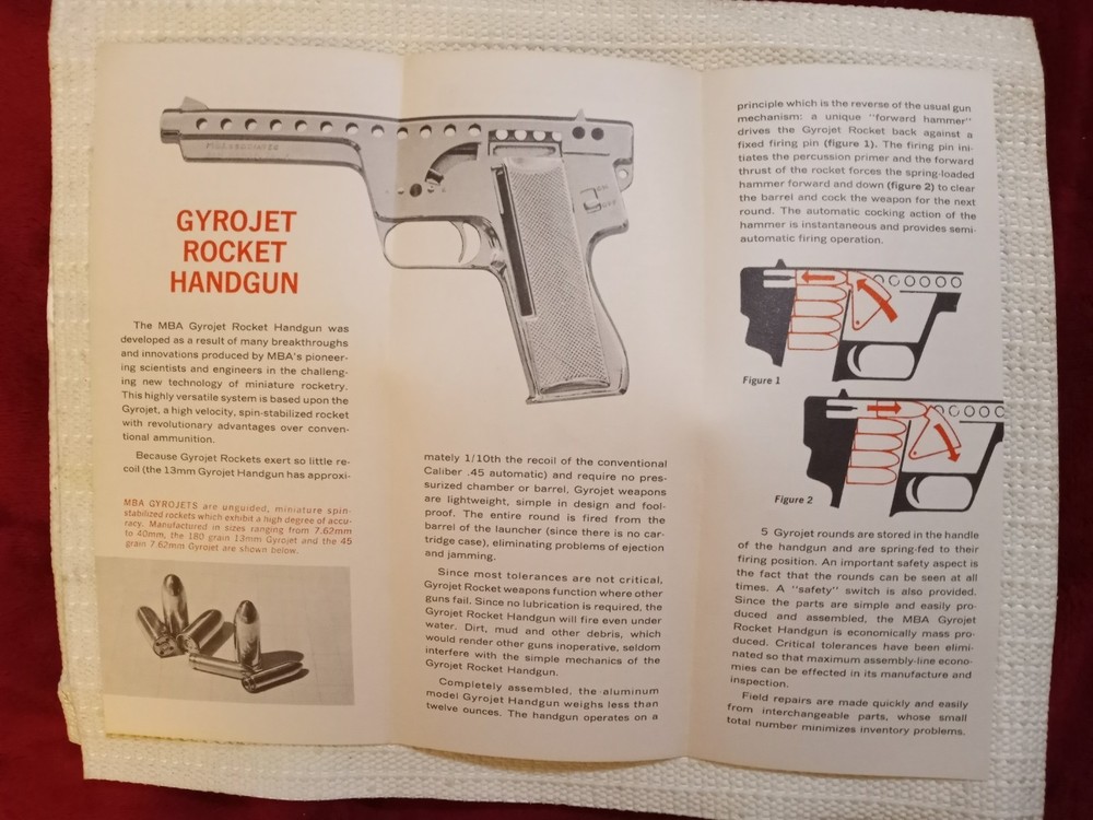 Gyrojet Rocket Handgun MBA Brochure
