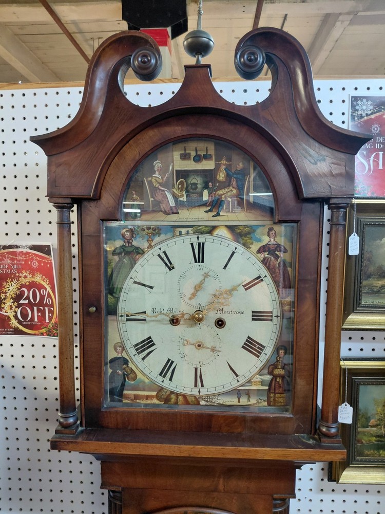 19TH CENTURY MAHOGANY TALL CASE CLOCK