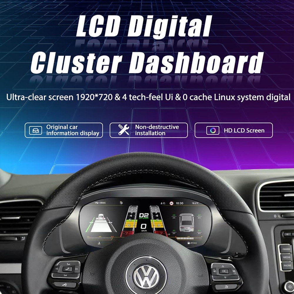 Digital Dash, Automotive Replacement Instrument Panel Gauges, Speedometer Ins...