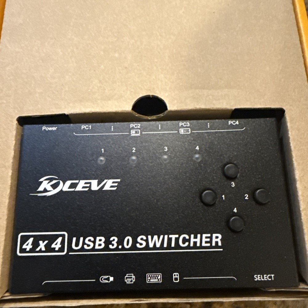 USB 3.0 Switch Selector 4 Port,KVM Switcher 4 Computers Sharing 4 USB Devices...