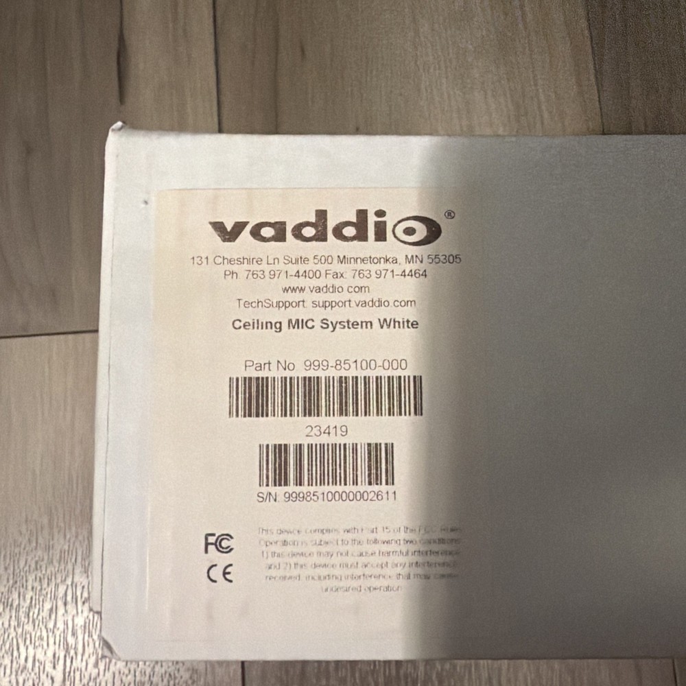 New Sealed Vaddio- Ceiling MIC system White