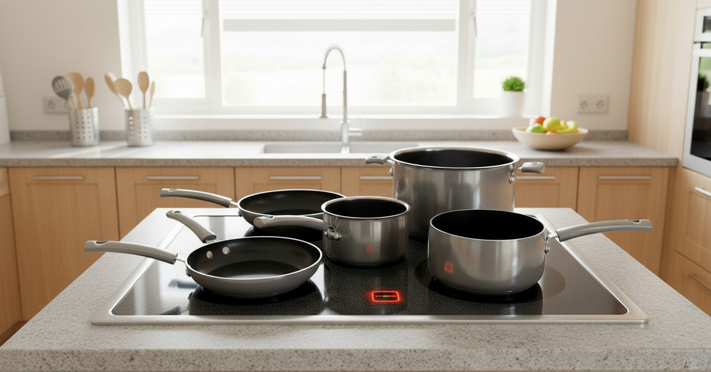 Rachel Ray 10-Pc Nonstick Cookware Set Grey Pots Pans Kitchen Used