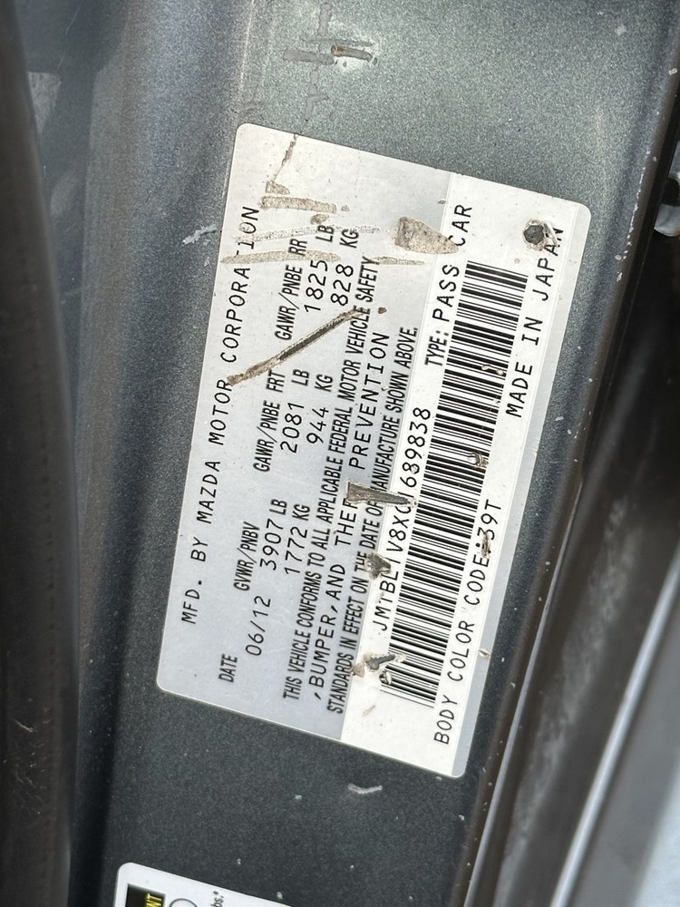 Used Fuse Box Engine fits: 2012 Mazda 3 Grade A