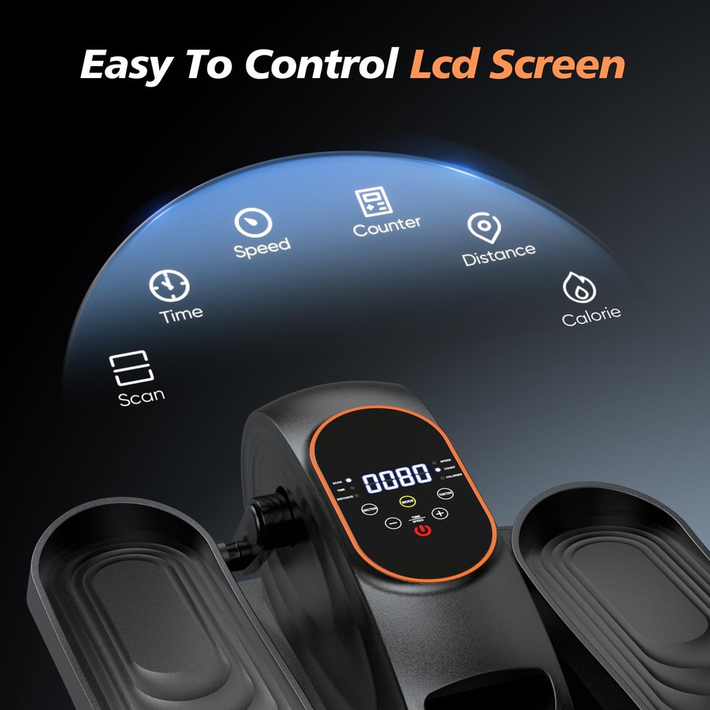 Under Desk Elliptical Machine for Senior, Quiet Motorized Leg Exerciser with ...