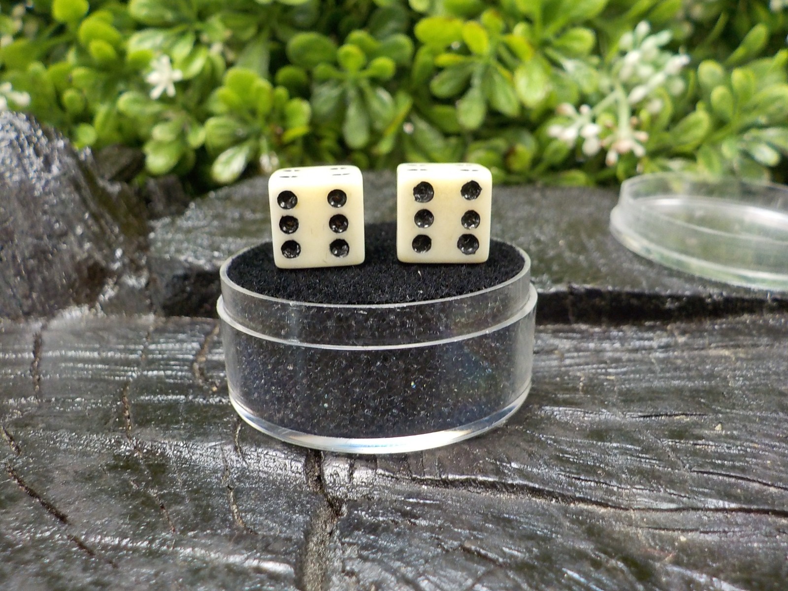 Old Rare Vintage Antique Civil War Relic Bone Dice Extremely Rare with Free Case