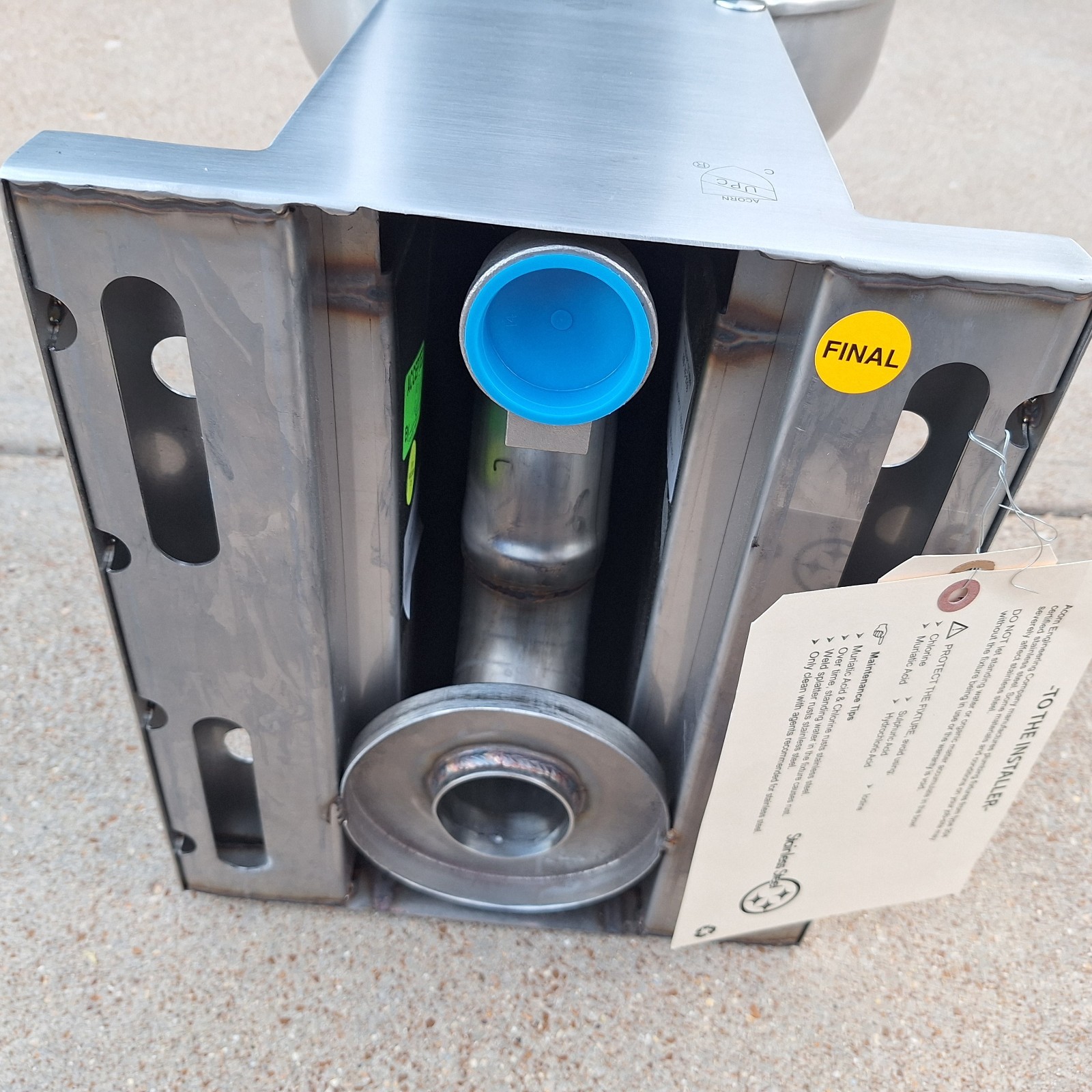 Acorn Controls Prison Toilet R2105-W-1 Toilet, Wall, Satin, Stainless Steel, ADA