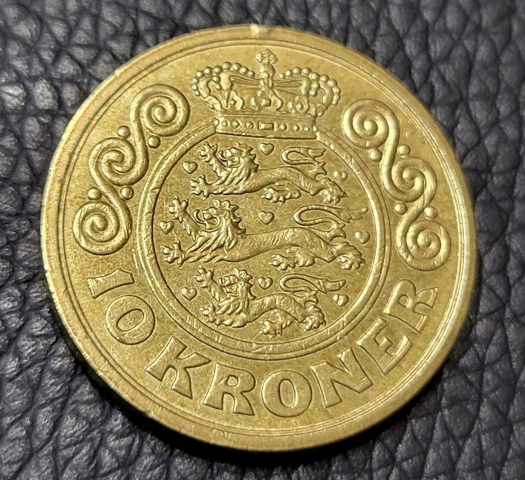 1994 Denmark 10 Kroner Coin