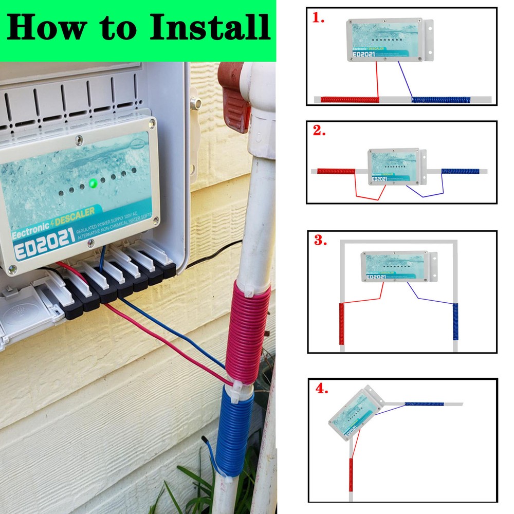 Electronic Water Descaler System Reduces Limescale, Rust, and Minerals