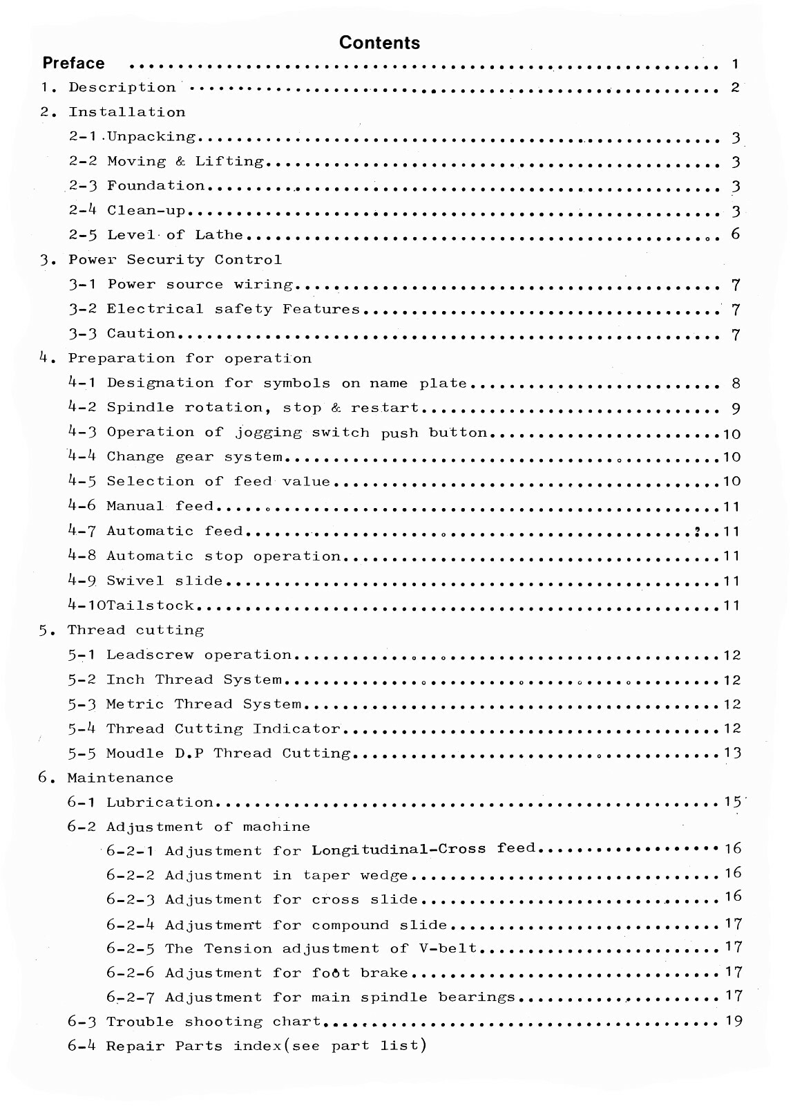 Victor Lathes Models 1640, 1660, 1680 Operation & Parts List Manual #1397