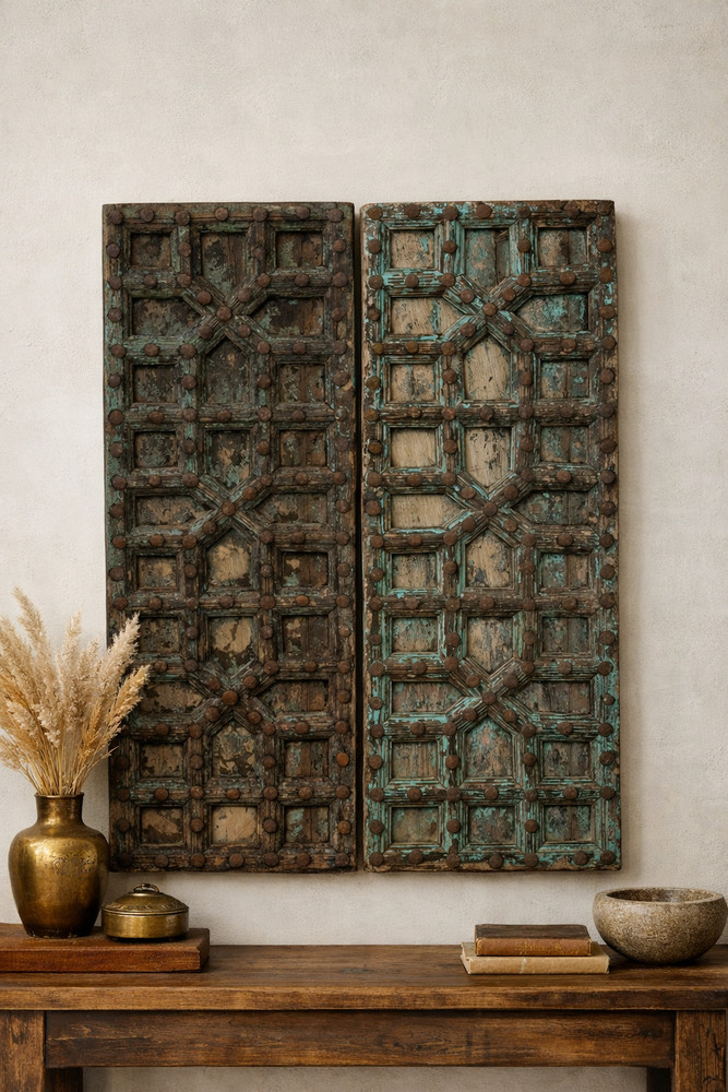 Geometric Window Panel | Wooden Wall Art Window Frame | Modern Boho Window Decor
