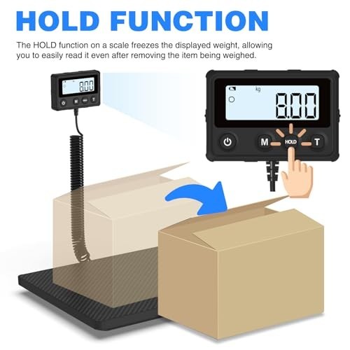 High Precision Digital Shipping Scale 440LB/10g, Tare & Hold Function, Postal &