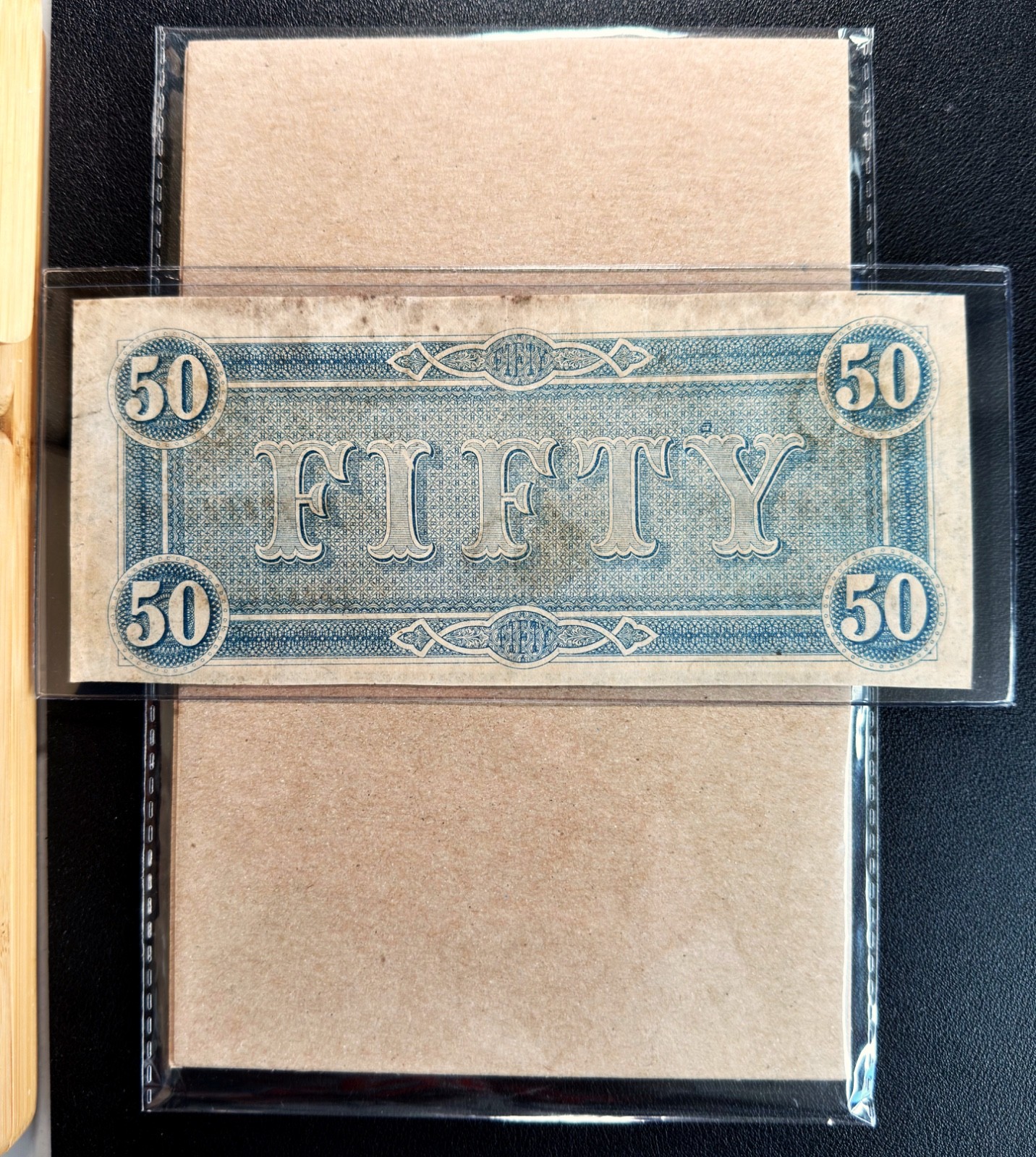 T- 66 1864 $50 Confederate States of America "CSA" - VF Comment