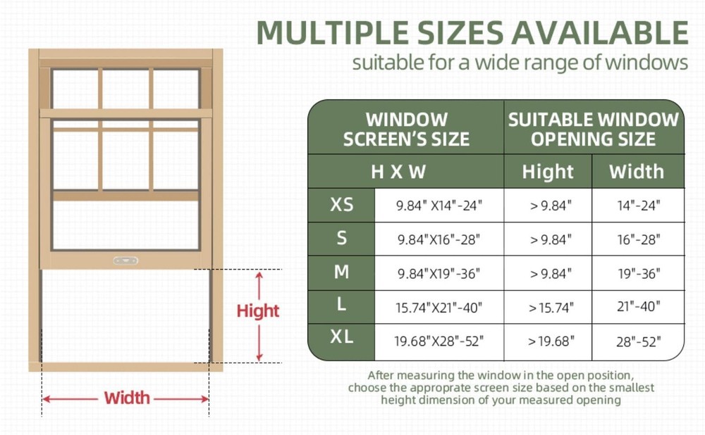 Adjustable Expandable Window Screen 16-28 Inches Small Size 2 Packs