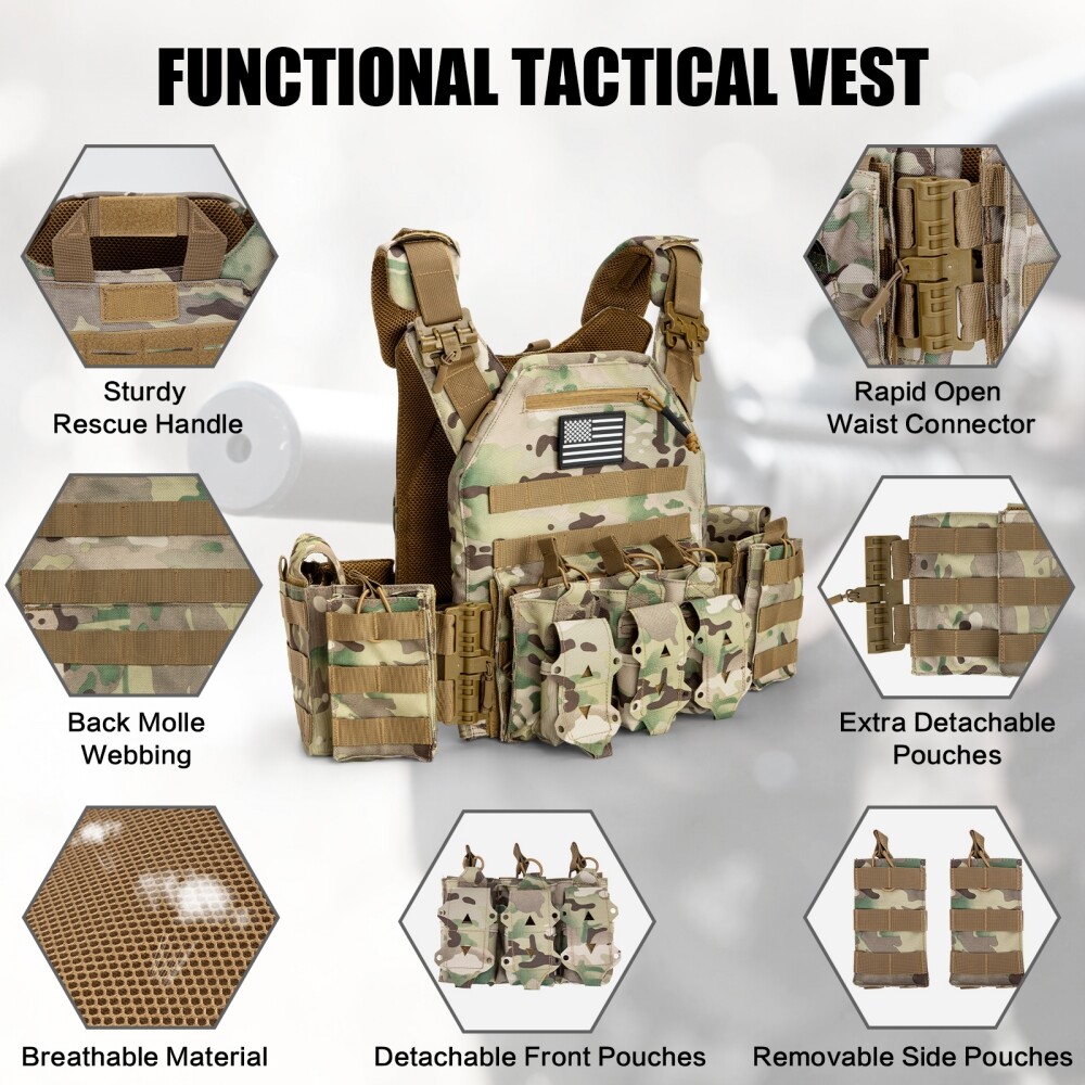 Special Forces Tactical Backpack MOLLE PALS for Military Training Exercises