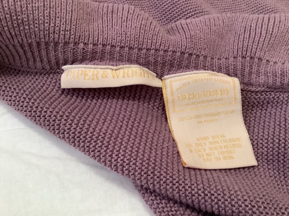 Piper & Wright Lavender Ruffled Blanket 52 x 56