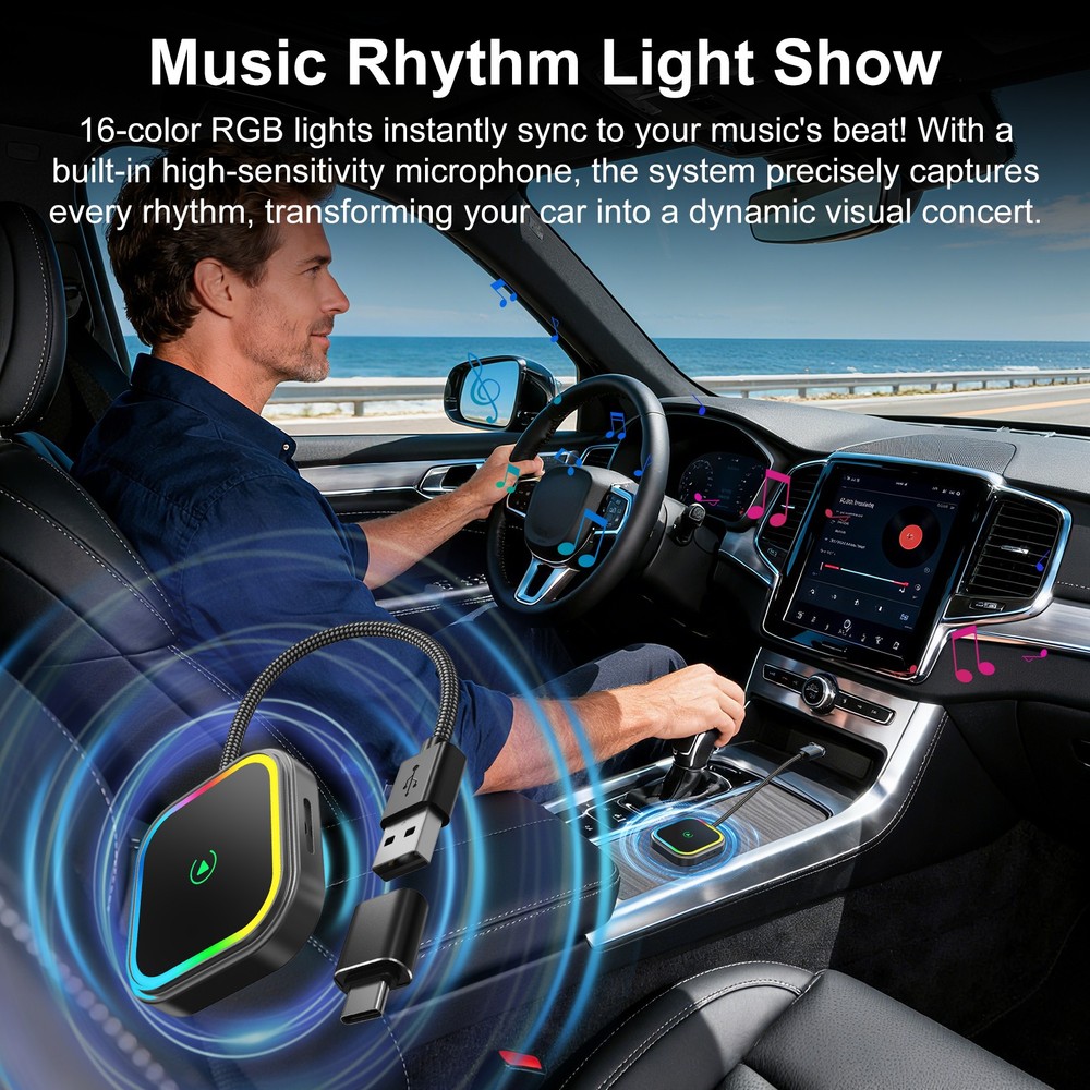 USB Auto Wireless CarPlay Adapter For Apple Android Wireless Dongle Plug ＆ Play