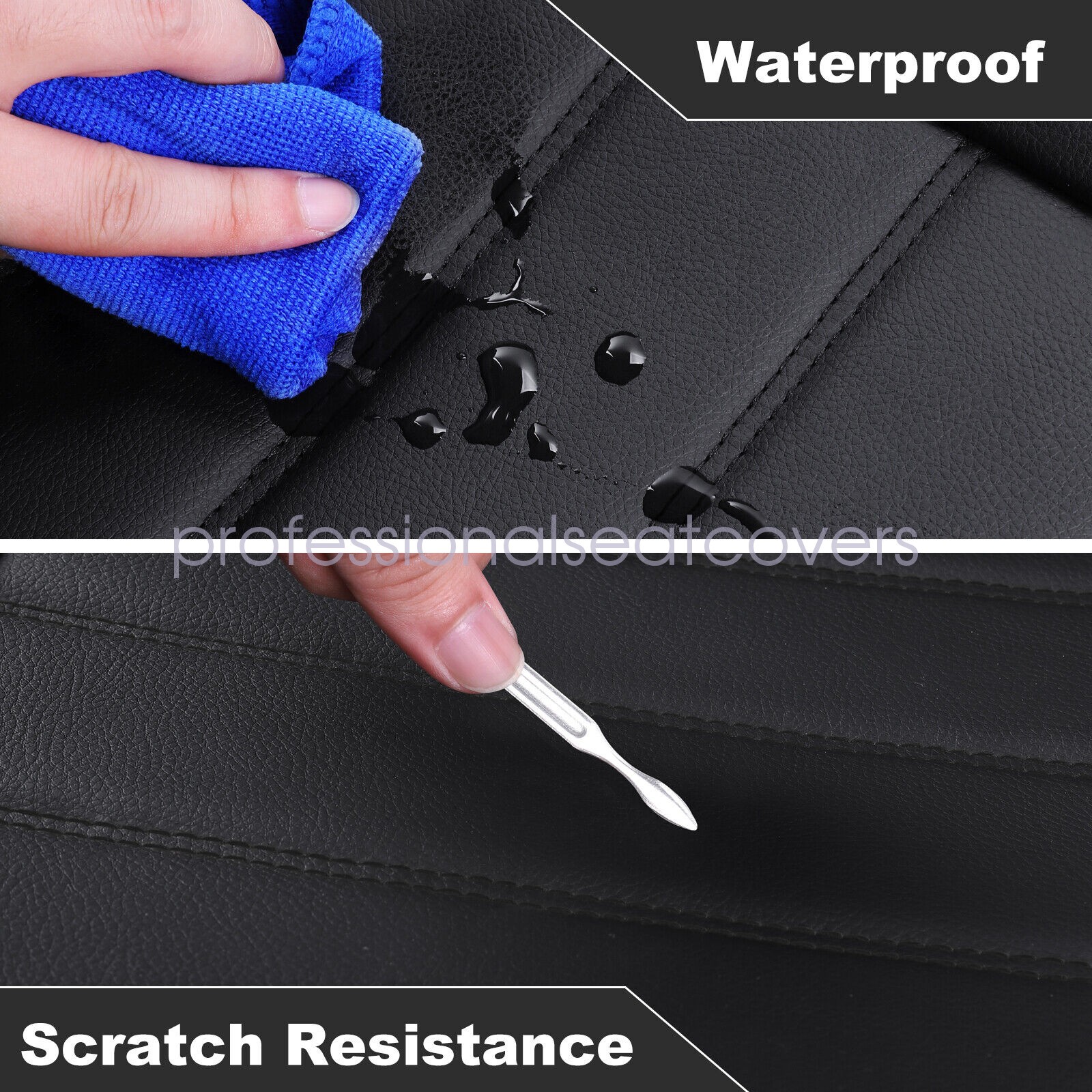 For Lexus Leather Car Seat Covers 5-Seats Front Rear Full Set Protectors Pad Tan