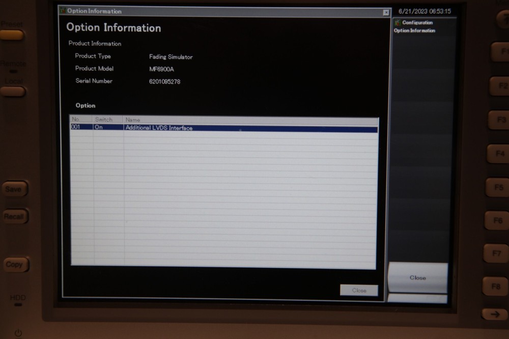 Anritsu MF6900A Fading Simulator