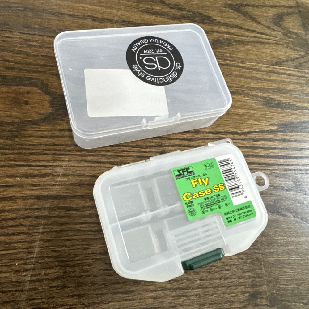 Two Small Fly Boxes Lightweight Perfect Small Size w Adjustable Compartments NEW